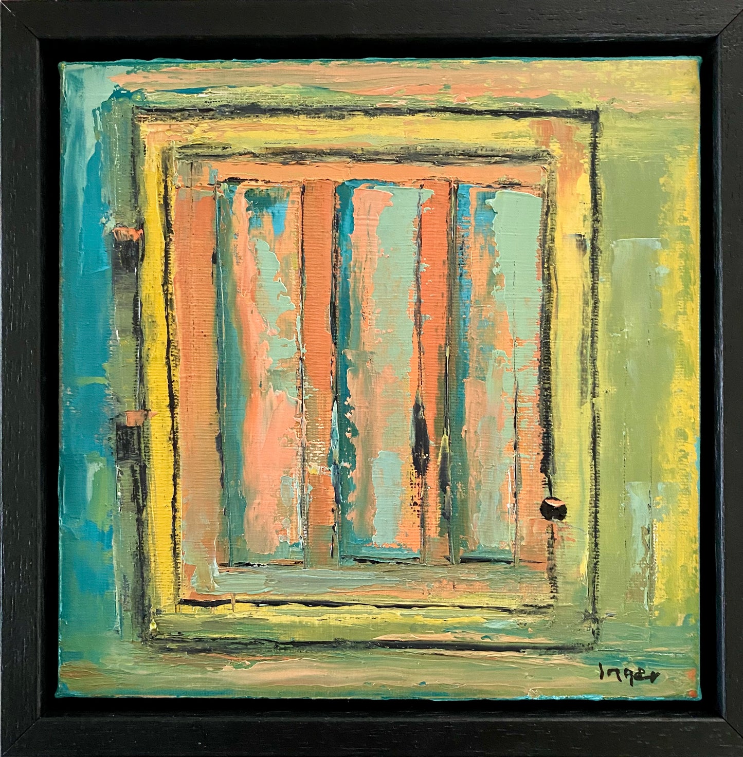 The old cupboard door