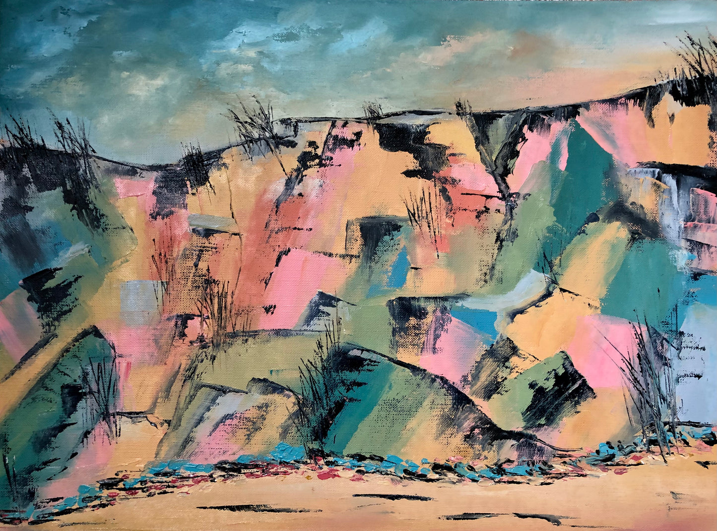 Colourful cliffs